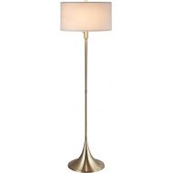 Artiva USA LED051302FAB Florenza 61 2-Light LED Floor Lamp with Dimmer, 63 H x 18 W x 18 L, Antique Satin Brass