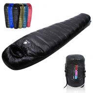 Anyoo Mummy Goose Down Sleeping Bag Ultralight Portable 3 Season for Backpacking Hiking Camping Indoor & Outdoor Use for Adult