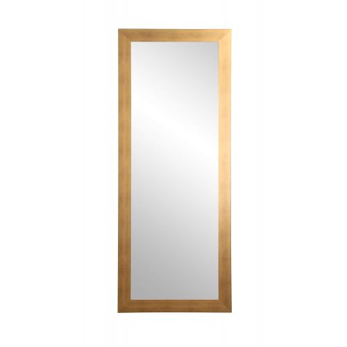  BrandtWorks, LLC AZBM068NM Framed Non Beveled Leaning Mirror 25.5 x 70.5 Brushed Gold