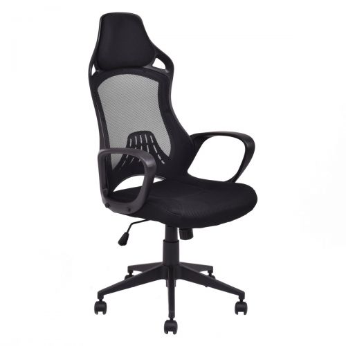 자이언텍스 Giantex Executive Racing Chair High Back Swivel Gaming Office Chair Desk Task (Black)