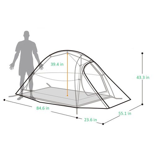  Weanas Vinqliq 2, 3 Person 4 Seasons Lightweight Waterproof Anti-UV Windproof Double Layer Backpacking Tent for Camping, Hiking, Travel, Hunting