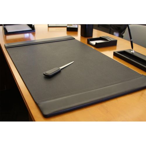  Brand: Dacasso Dacasso Black Leather 38 x 24 Side-Rail Desk Pad