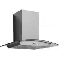 Chef 30” Wall Mount Range Hood 30 Inch WM-630 | European Style | Stainless Steel with Tempered Glass | 750 CFM with 3 Speed Settings | 6 Layer Filter | Duct or Ductless Option