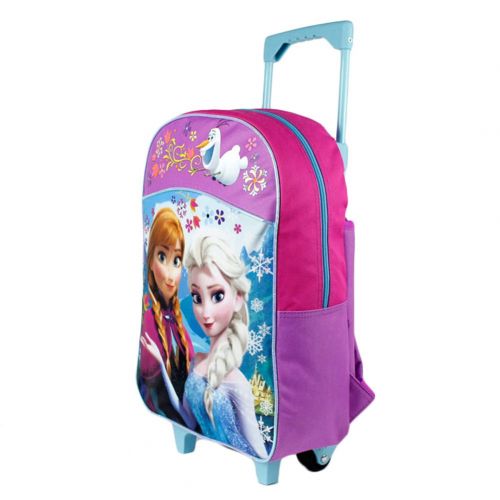 디즈니 Disney Fast Forward Little Girls Frozen Roller Backpack, Pink/Purple, 16x12