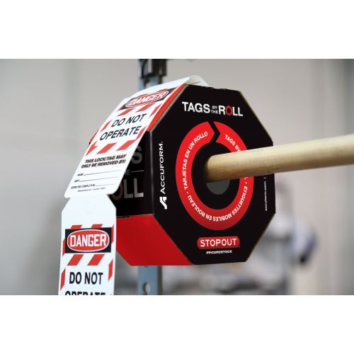  Accuform TAR404 Tags by-The-Roll Lockout Tags,Danger DO NOT Operate, PF-Cardstock, (Roll of 100)