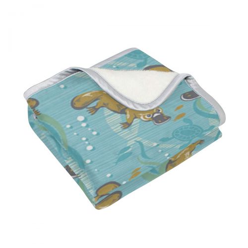  KEEPDIY Playful Platypus Blanket-Warm,Lightweight,Soft,Pet-Friendly,Throw for Home Bed,Sofa &Dorm 60 x 50 Inch