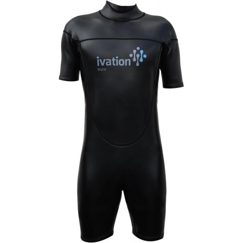  Ivation 3mm Wind-Resistant Short Wetsuit for Men - Crafted of Premium Flexible Neoprene with Flatlock Construction