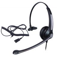 Audicom 2.5mm Call Center Headset with Mic + Quick Disconnect Headphone for Cisco Linksys SPA SPA921 SPA922 SPA941 SPA942 SPA962 303 501G 502G 504G 508G 509G 525G Telephone IP Phon