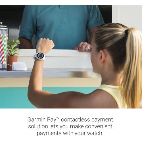 가민 Garmin vvoactive 3 GPS Smartwatch - White & Stainless (Certified Refurbished)