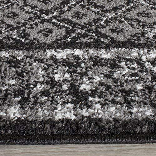  Safavieh Adirondack Collection ADR110A Black and Silver Vintage Distressed Runner (26 x 16)