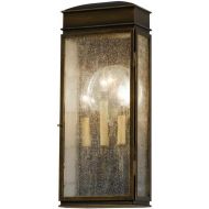 Feiss OL7402ASTB Whitaker Outdoor Patio Lighting Wall Lantern, Bronze, 3-Light (9W x 23H) 180watts