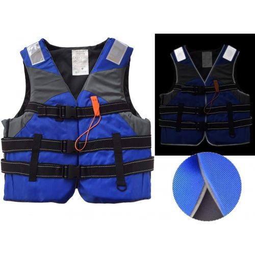  Lixada Life Jacket Vest Flotation Device Life Vest with High Visibility Reflective Threading and Panels Emergency Whistle for Fishing Boating Kayaking Sailing