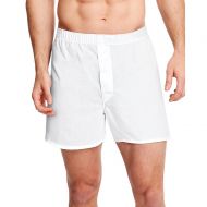Hanes Mens Tagless Full-Cut Boxer with Comfort Flex Waistband 4-Pack_White_L