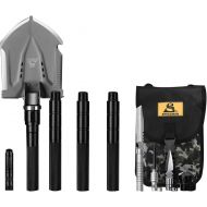 Wanlusha Folding Shovel, Portable Military Shovel with Tactical Waist Pack, Trench Entrenching Tool, Multi-Function Survival Kit for Outdoors Sporting