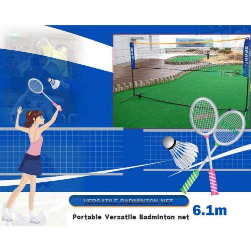  [KEM] Portable Versatile Badminton Tennis Volleyball Gokku Net 6.1M Stand Set Street Tennis Club
