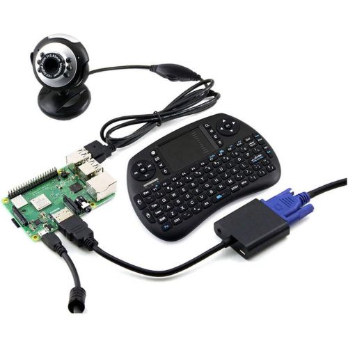  CQRobot Raspberry Pi DIY Open Source Electronic Hardware Kits(CQ-C), Compatible with Raspberry Pi B+2B3B3B+, Including USB Camera+Mini Wireless Keyboard+Micro SD Card+Ethernet Cable+HDM