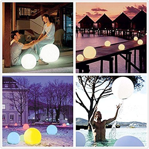  Ball Led Light Waterproof,AMZSTAR 7.9-Inch LED Color Changing Floating Ball Waterproof Mood Light Garden Decoration Flashing Ball LED Lighting Products for Pool, Ponds (Pack of 3)