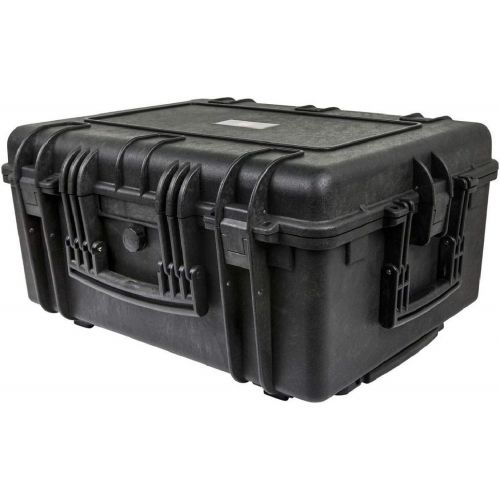  Monoprice Weatherproof/Shockproof Hard Case with Wheels - Black IP67 Level dust and Water Protection up to 1 Meter Depth with Customizable Foam, 25 x 19 x 11