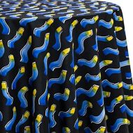 Ultimate Textile Blue Wax 72-Inch Round Tablecloth