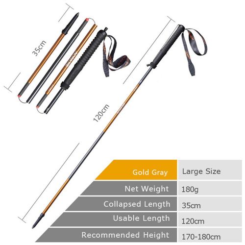  AONIJIE 2 PCS Trekking Poles - Ultralight, Collapsible, Shock - Absorbent, Quick Locks, Aluminum 7075 Hiking & Walking Sticks with EVA Grips