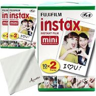 Fujifilm Instax Mini Twin Pack Instant Film 60 Sheets with Acotto Super Cleaning Cloth