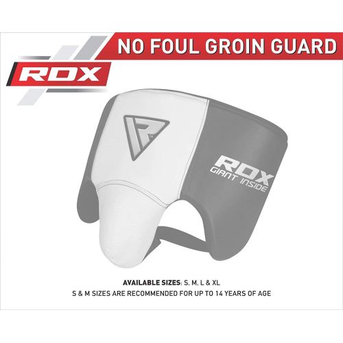  RDX Groin Guard Cow Hide Leather MMA Abdo Guard Adult Boxing Abdominal Protector Groin Cup Muay thai Jock Strap (CE Certified Approved)