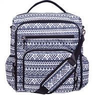 Trend Lab Aztec Geometric Grey and White Convertible Backpack Diaper Bag