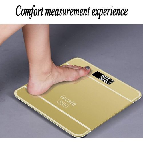  ZHPRZD Electronic Scales Mini Health Scales Electronic Weight Scales Adult Human Scales Electronic Scale (Color : Gold)