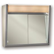 Jensen 124LPX Lighted Sliding Doors Medicine Cabinet, 24 x 23.5