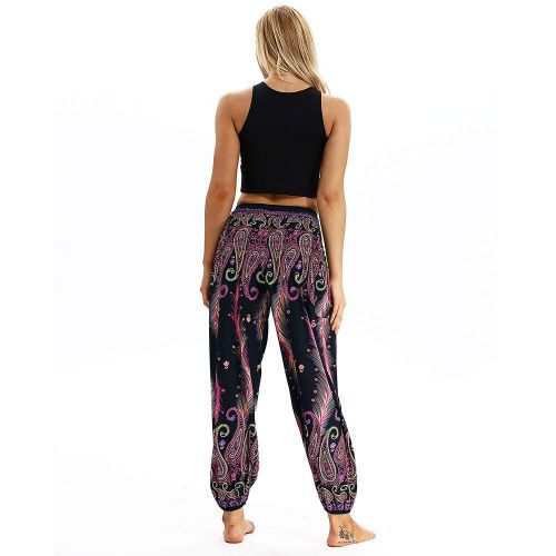  MITIY Women Pants Women Boho Casual Loose Hippy Yoga Trousers Baggy Aladdin Harem Comfort Pants Free MITIY, Size