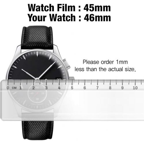  Smartwatch Screen Protector Film 45mm for Healing Shield AFP Flat Wrist Watch Analog Watch Glass Screen Protection Film (45mm) [3PACK]