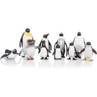 TOYMANY 10PCS Realistic Penguin Figurines, Plastic Polar Arctic Animal Figures Antarctic Set with Different Varieties of Penguin, Easter Eggs Cake Toppers Christmas Birthday Gift f