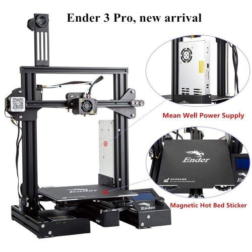  Comgrow Creality Ender 3 Pro 3D Printer with Upgrade Cmagnet Mat and Meanwell Power Supply