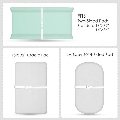  [아마존베스트]TILLYOU Jersey Knit Ultra Soft Changing Pad Cover Set-Cradle Sheet Unisex Change Table Sheets for...