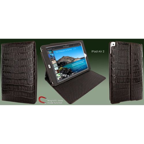  Piel Frama Cinema Leather Case for Apple iPad Air 2, Wild Crocodile Brown (694COSM)