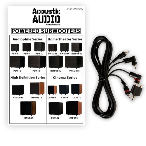  Acoustic Audio by Goldwood Acoustic Audio RWSUB-10 400 Watt 10-Inch Down Firing Powered Subwoofer (Black)