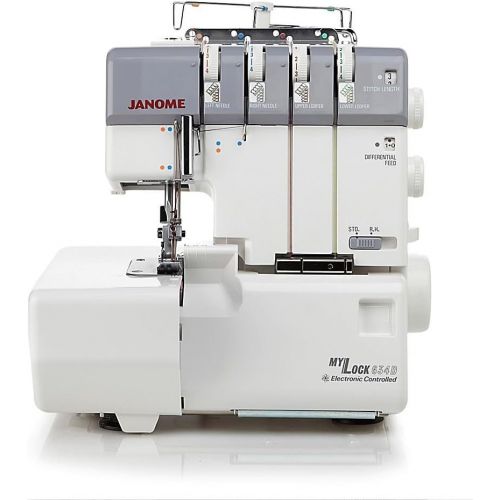  Janome MyLock 634D Overlock Serger, with Self Threading Lower Looper, Differential Feed, 2 needle, 234 Thread Overlock Stitching with FREE BONUS PACKAGE!