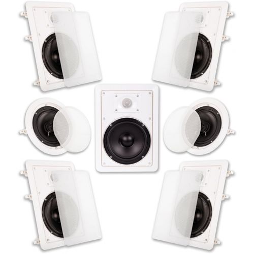  Acoustic Audio by Goldwood Acoustic Audio HT-67 In Wall In Ceiling 1750 Watt 6.5 Home Theater 7 Speaker System