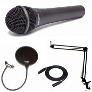 Samson Technologies Samson Q7X Dynamic Handheld Microphone with Knox Boom Arm Stand, Pop Filter and XLR Cable