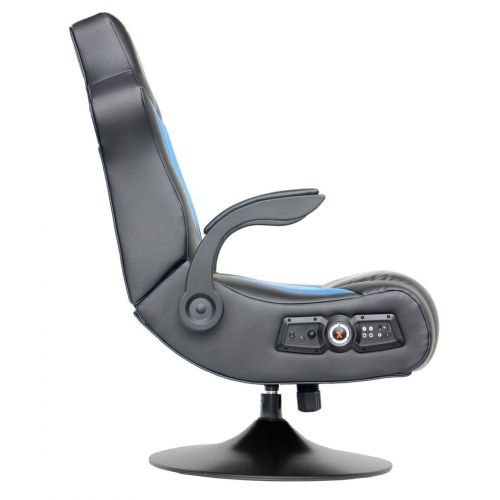  X Rocker Vibe 2.1 Bt 5128201 2.1 Wireless Bluetooth Audi Pedestal Video Gaming Chair, BlackBlue