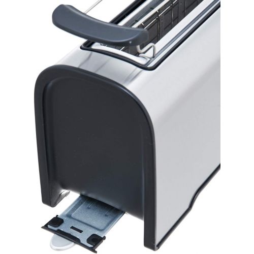  ALASKA Langschlitz Toaster TA2905SL | Auftaufunktion | Aufbackfunktion | Unterbrechungsfunktion | Roestgradkontrolle | Broetchen Aufsatz | Kruemelschublade | 980 W