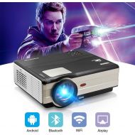 WIKISH Wireless HDMI Projector 1080P 3500 Lumens, Home Theater 2018 Smart Android LCD LED Multimedia Video Projectors Outdoor WiFi Proyector for Laptop Smartphone USB TV Stick PS4 Wii Xbo