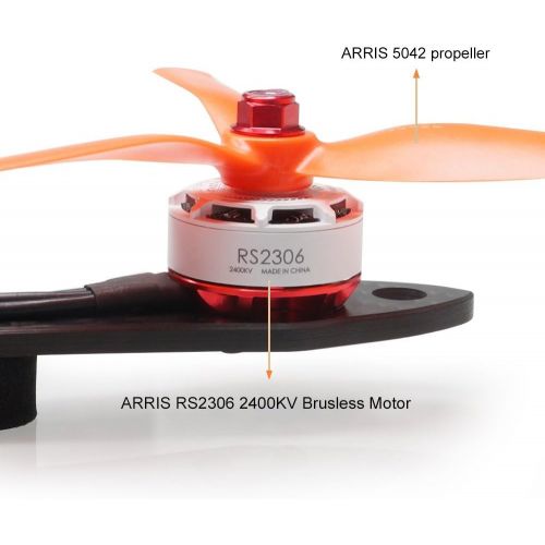  ARRIS X220 220mm V2 Racing Drone FPV RC Quadcopter ARF wEMAX RS2306 Motor + Runcam Swift 2 FPV Camera (Professional Version)