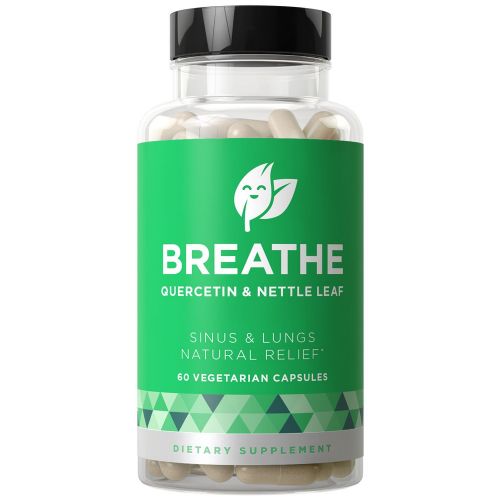  Eu Natural Breathe Sinus & Lungs Breathing - Seasonal Nasal Health, Open and Clear Airways, Bronchial Wellness, Healthy Chest - Quercetin, Nettle Leaf, Bromelain Pills - 60 Vegetarian...