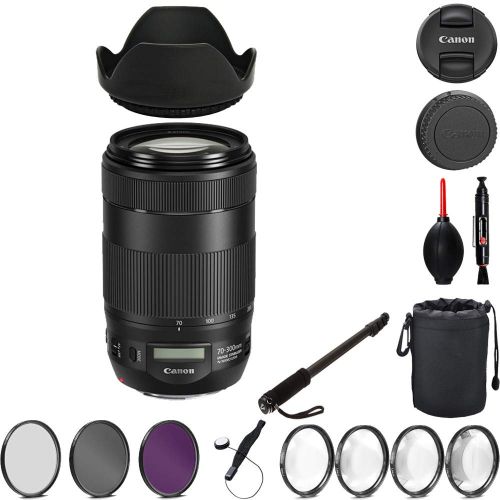 캐논 Canon EF 70-300mm f4-5.6 is II USM Lens Bundle with Manufacturer Accessories & Premium Kit for EOS 7D Mark II, 7D, 80D, 70D, 60D, 50D, 40D, 30D, 20D, Rebel T6s, T6i, T5i, T4i, SL1
