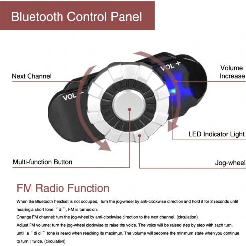  Motorcycle Bluetooth Helmet, FreedConn BM2-S Bluetooth Integrated Modular Flip up Dual Visors Full Face Motorcycle Helmet Built-in Intercom Communication Range 500M FM Radio (Mediu