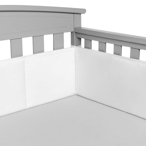  [아마존베스트]TILLYOU Baby Safe Crib Bumper Pads for Standard Cribs Machine Washable Padded Crib Liner Thick Padding for Nursery Bed 100% Silky Soft Microfiber Polyester Protector de Cuna, 4 Pie
