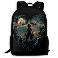 POLN5E-2D School Backpack The Nights Heart Student Bag Cool School Bookbag College Backpack for Men/Women