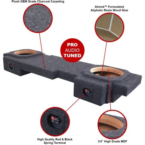  Atrend Bbox A192-10CP Dual 10 Sealed Carpeted Subwoofer Enclosure - Fits 2001 - 2013 Chevrolet  GMC AvalancheEscalade