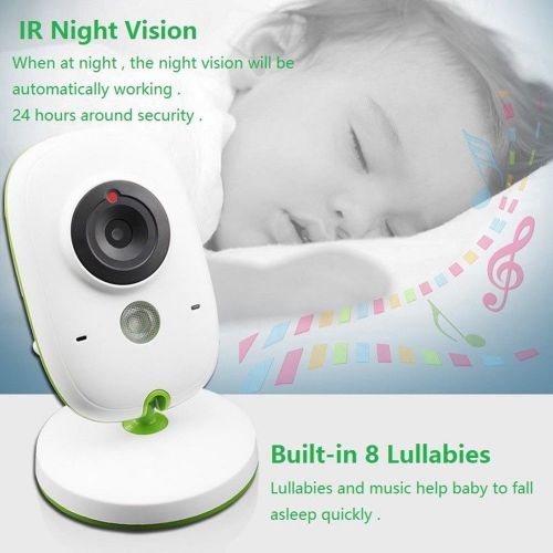  Adventurers 2.4Ghz 2.0 Inch Baby Monitor Wireless Video Digital Camera with Audio long range, Two-Way Talkback ,Night Vision,Temperature Sensor, Lullabies,VOX Function, Feed Alarm